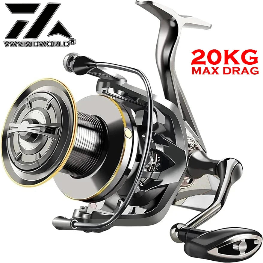 VWVIVIDWORLD, Spinning Reel 55lb Max Drag, Saltwater Big Reel