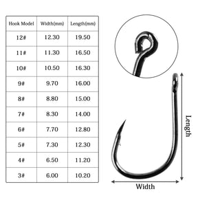 ALBACORE 100 Pcs Fishing Hooks