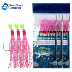 Hooks Flasher Feather Fishing Bait Rigs